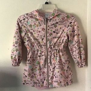 Girls Very Light Hooded Pink Jacket